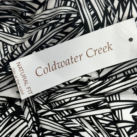 Coldwater Creek Women's Size 16 Pant Ankle Leg Tropical Black New With Tags - Picture 14 of 15